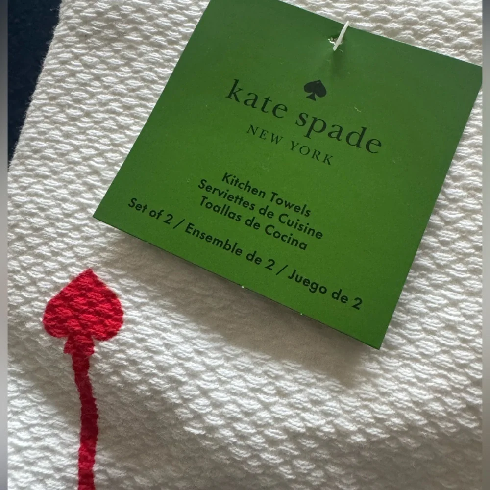 Kate Spade set of 2 Cocktail Kitchen Towels! See pic for angles,sizing & design!